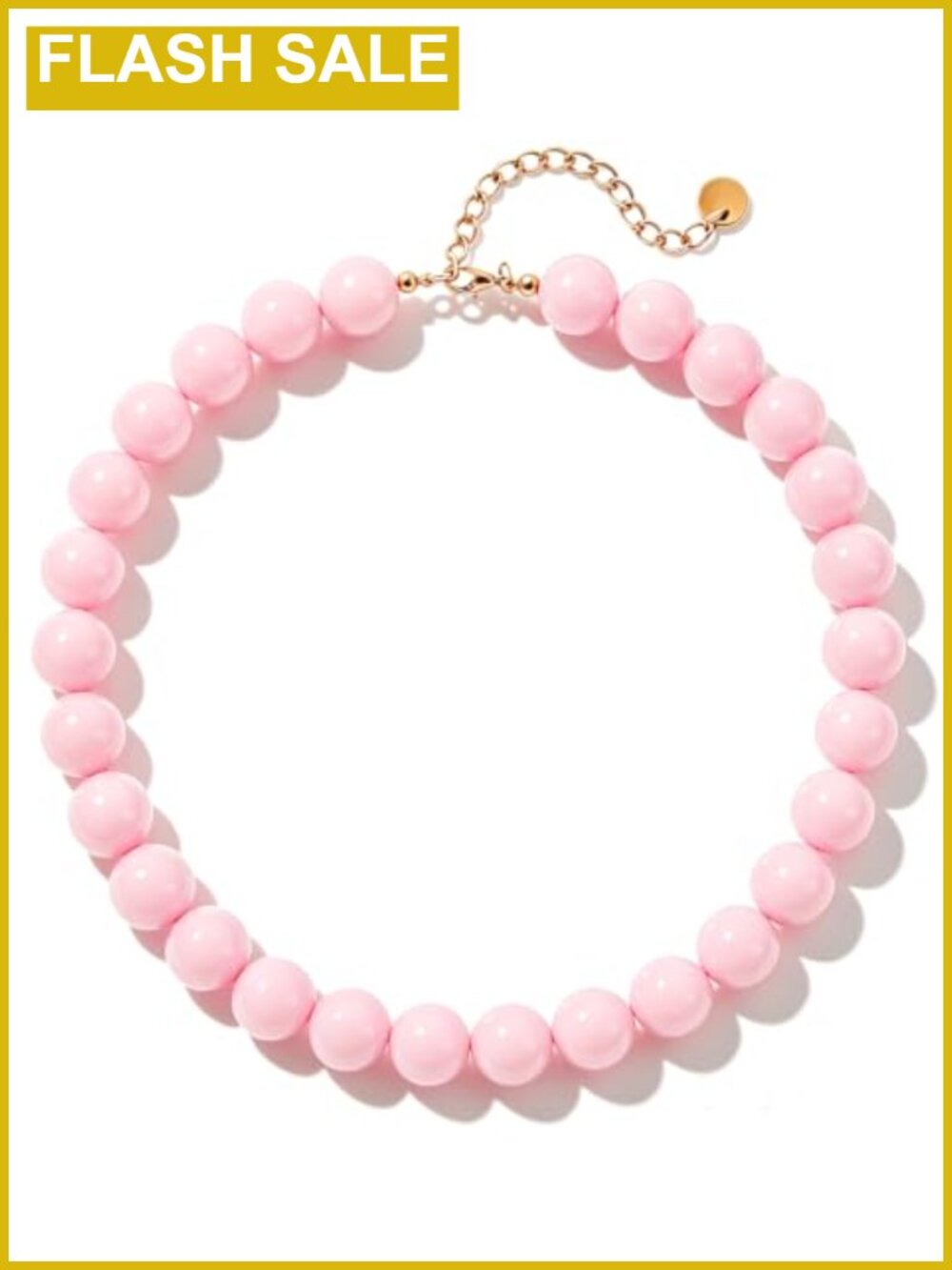 Chunky Beaded Necklace 16mm Acrylic Boho Statement Choker